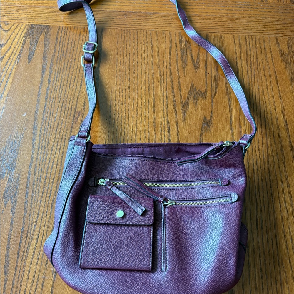 Liz Claiborne Purple Crossbody Bag with Adjustable Strap